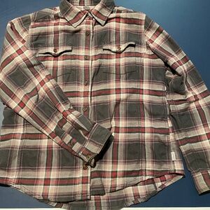 CARHARTT. plaid flannel button up shirt